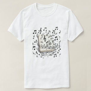 Camiseta Livro de Partituras de Música Clássica