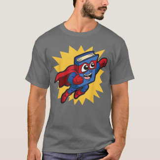 Camiseta Livro de Super-Herói para Crianças do Jardim de In