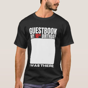 Camiseta Livro de Visitas do Meu 18º Aniversário Festa de 1