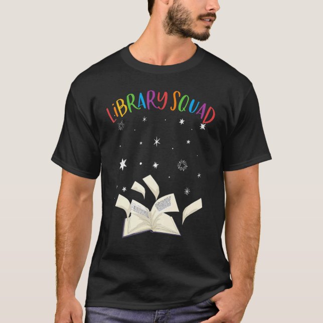 Camiseta Livro do worm Bibliotecário do Esquadrão da Biblio (Frente)