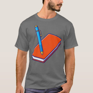 Camiseta Livro E Caneta