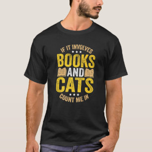 Camiseta Livro E Gato Citação Livrolóvio Trocadilho Leitura