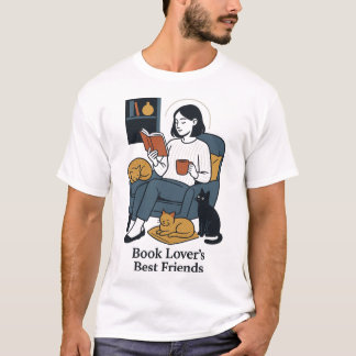 Camiseta Livro e Gatos