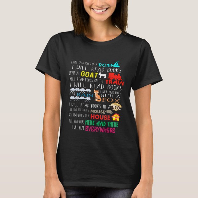 Camiseta livro engraçado amante texto artístico (Frente)