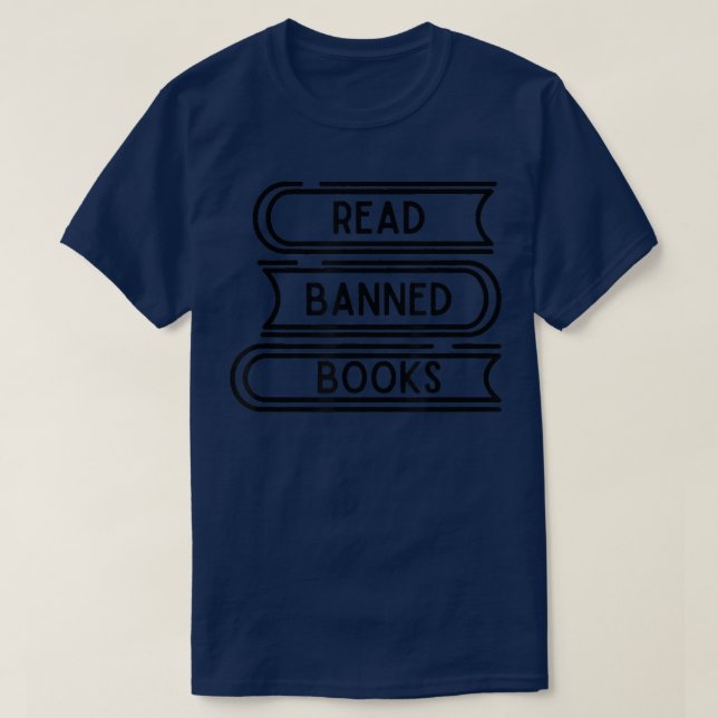 Camiseta Livro Engraçado Leia Livros Banidos Lendo Livros P (Frente do Design)