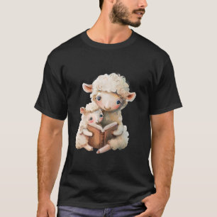 Camiseta livro engraçado lendo animal para mulheres e menin
