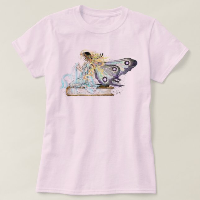 Camiseta Livro Fada Vintage Art (Frente do Design)