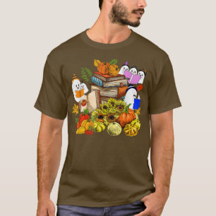 Camiseta Livro Fantasma Bonito Lendo Pumpkins Girassol H