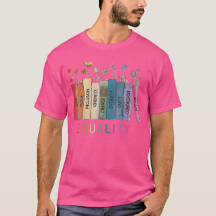 Camiseta Livro Floral Igualdade Direitos Humanos Justiça So