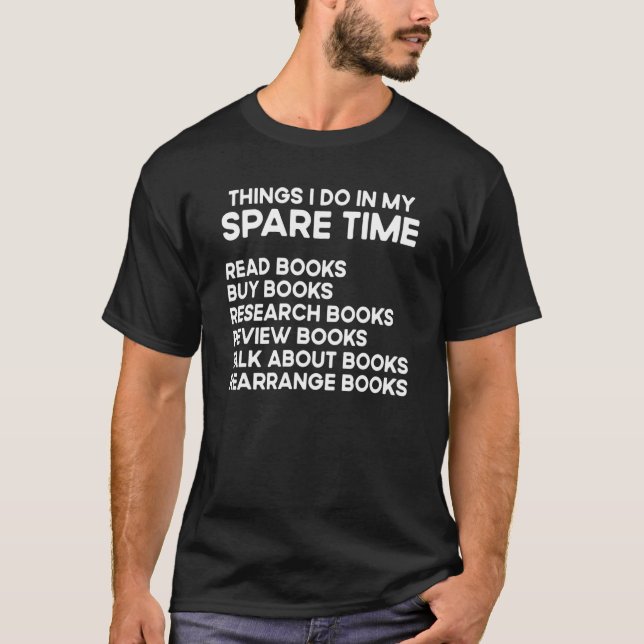 Camiseta Livro Leitura de Livros Revisando Livros de Tempo  (Frente)