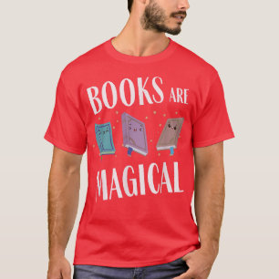 Camiseta Livro Lendo Livros Kawaii Livro Magnético Sobre