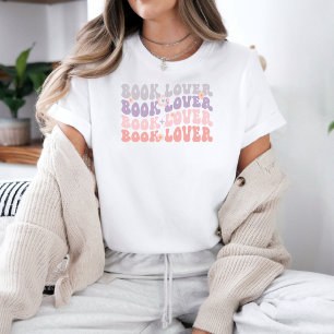 Camiseta Livro Lover 📚 Bookworm Bibliotecário Retro Pastel