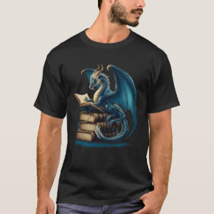 Camiseta Livro Lover Bookworm Lading Books Dragon Sci-fi Ch