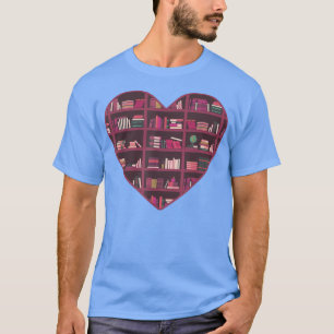 Camiseta Livro Lover Heart Bookworm Leitura Design