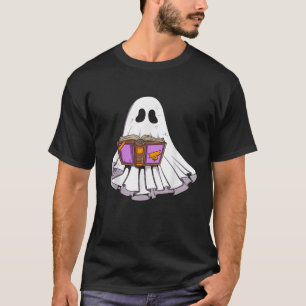 Camiseta Livro Ortográfico lendo Ghost Halloween Quic Kid F