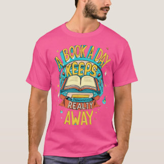 Camiseta livro por dia afasta a realidade