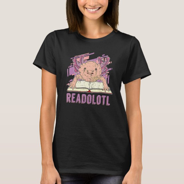 Camiseta Livro Readolott Lendo Animais Anfíbios Exóticos Ax (Frente)