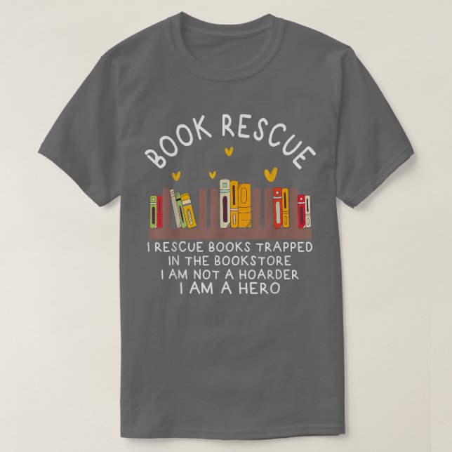 Camiseta Livro Resgate Engraçado Leitura Livro Sobre Livro  (Frente do Design)