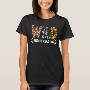 Camiseta Livro Selvagem Sobre Leitura Animal Livro Infantil