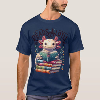 Camiseta Livros Aolotl Readsalotl Leitura Bookworm Meninos