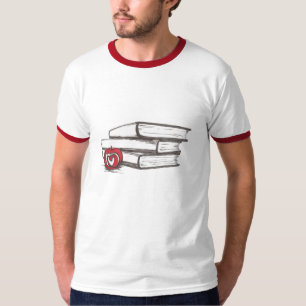 Camiseta Livros + Apple   customizável
