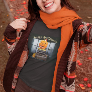 Camiseta Livros assustadores para o Dia das Bruxas