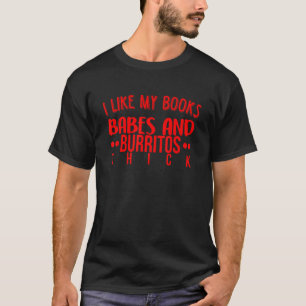 Camiseta Livros Babes Burritos Booklover Solteiro Thi