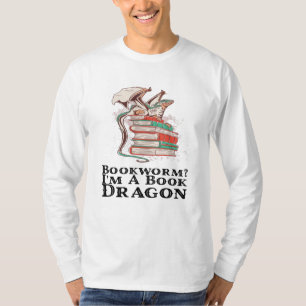 Camiseta Livros - Bookworm? Eu sou um Dragão de Livro