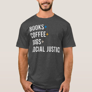 Camiseta Livros Coffee dog justiça social 1