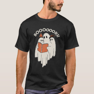 Camiseta Livros da Biblioteca de Leitura de Fantasma Fofo d