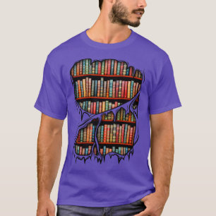 Camiseta Livros de Biblioteca de Livros Dentro Bibliotecári