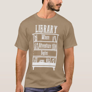 Camiseta Livros de Biblioteca onde Começa a Aventura