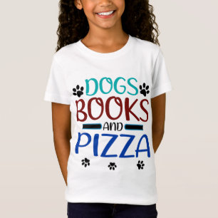 Camiseta Livros de Cachorros de Pizza e Leitor Adorador de
