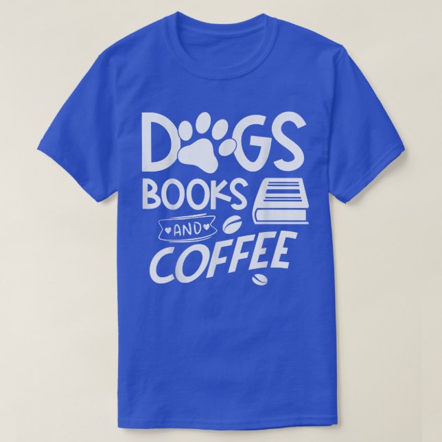 Camiseta Livros de Cães e Café (Frente do Design)