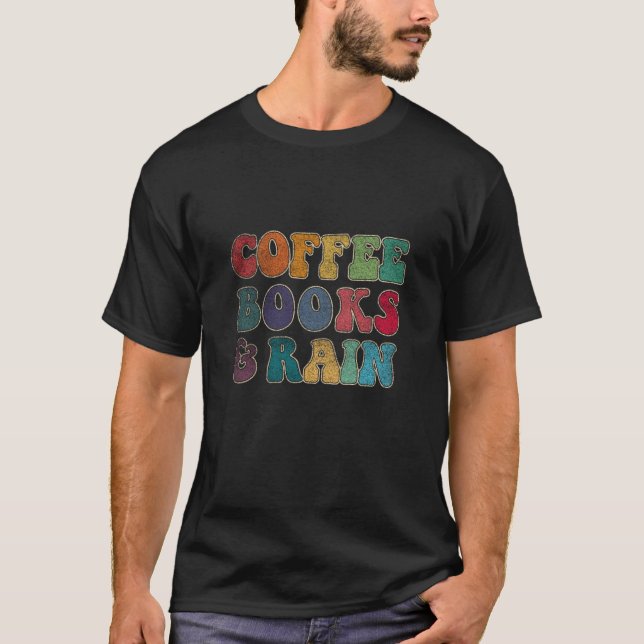 Camiseta Livros de Café e Chuva (Frente)