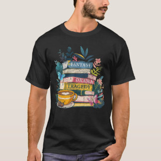 Camiseta Livros de Dramaragedy de Fantasia Sutis engraçados