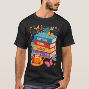 Camiseta Livros de Fantasia Drama Tragédia Sutil Anti-trump