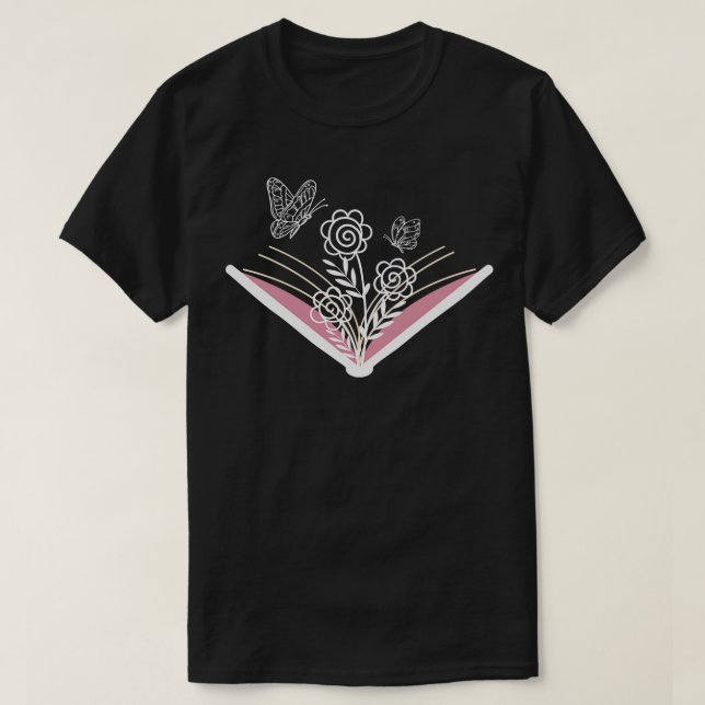 Camiseta Livros de Flor 10 (Frente do Design)