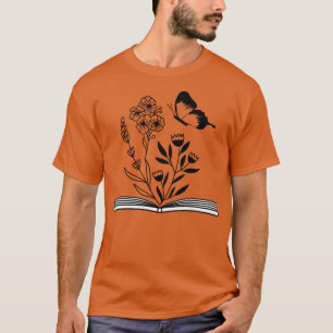 Camiseta Livros de Flor com Borboleta 2