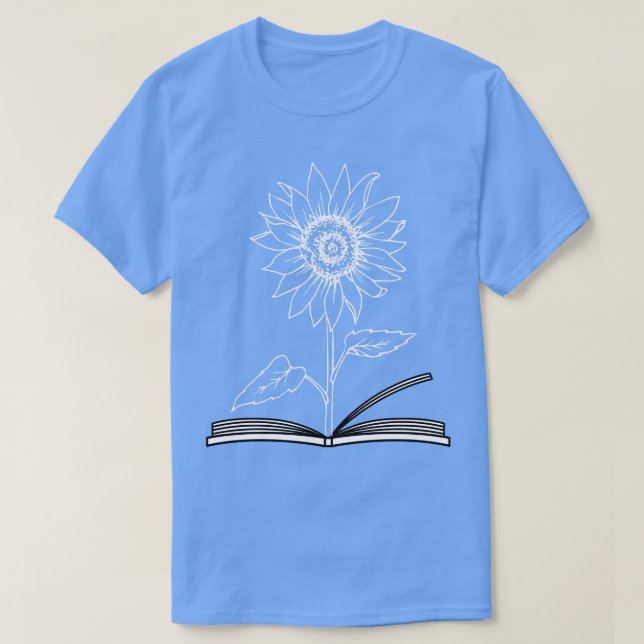 Camiseta Livros de flores 7 (Frente do Design)