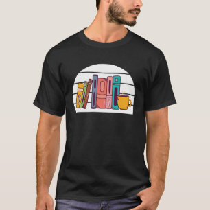 Camiseta Livros de Folha de Livros e Folhas de Leitura