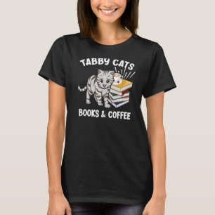 Camiseta Livros De Gatos De Tabuleiro E Gato De Café