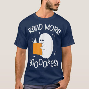 Camiseta Livros de Halloween Livros de Biblioteca de Leitur