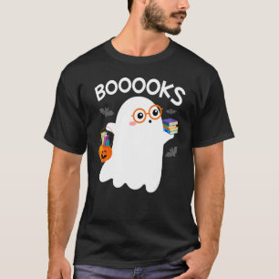 Camiseta Livros de Halloween Livros de Biblioteca de Leitur