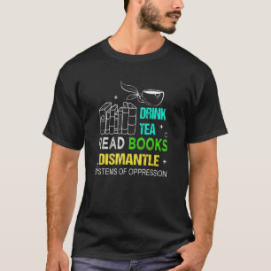 Camiseta Livros De Leitura De Chá De Drink De Livro Desmant
