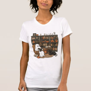 Camiseta Livros de Leitura de Fantasma Retrô, Fantasma Bibl