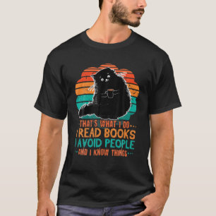 Camiseta Livros de Leitura de Gato Retroativo Evitam o Livr