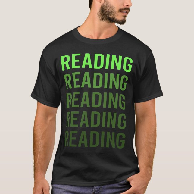 Camiseta Livros de Leitura de Gradiente Verde (Frente)