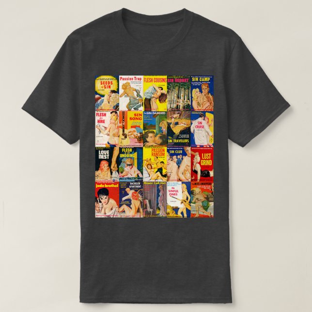 Camiseta Livros de Paperback Noturno Reed (Frente do Design)