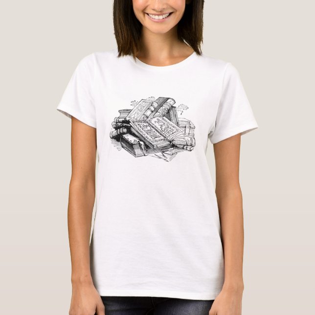 Camiseta livros do o da pilha (Frente)